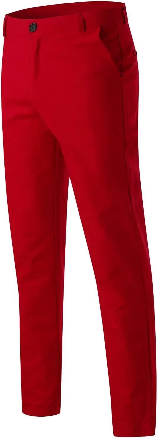 Men's Chino Pants Classic-Fit Casual Stretch Trousers Straight-Fit Wrinkle-Resistant Pants Casual Slim-Fit Pants