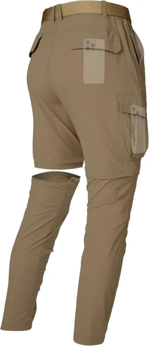 Mens Hiking Cargo Pants Lightweight Quick Dry Convertible Zip Off Waterproof Travel Fishing Climbing Work Pants for Men