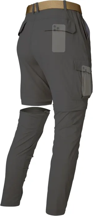 Mens Hiking Cargo Pants Lightweight Quick Dry Convertible Zip Off Waterproof Travel Fishing Climbing Work Pants for Men