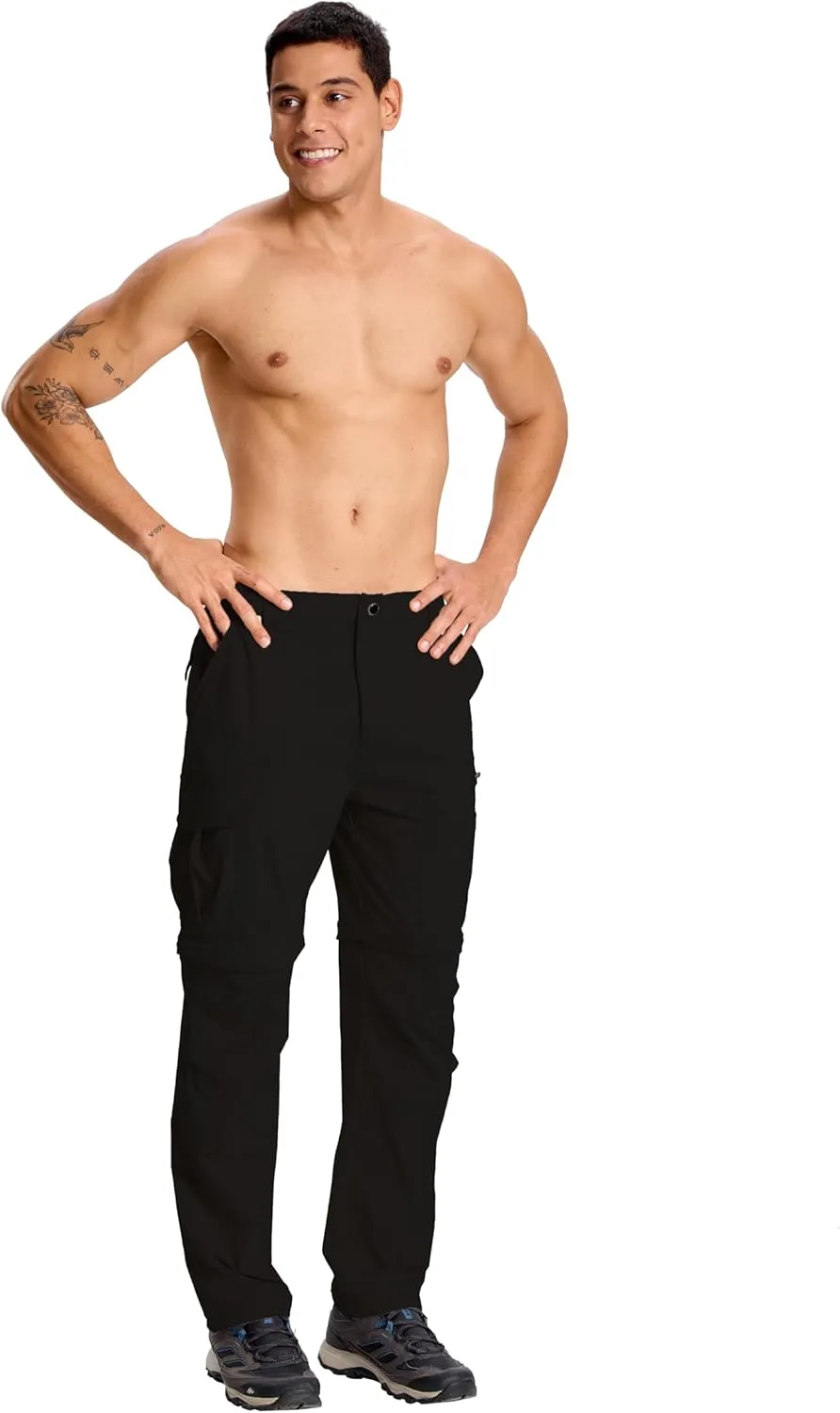 Mens Hiking Cargo Pants Lightweight Quick Dry Convertible Zip Off Waterproof Travel Fishing Climbing Work Pants for Men