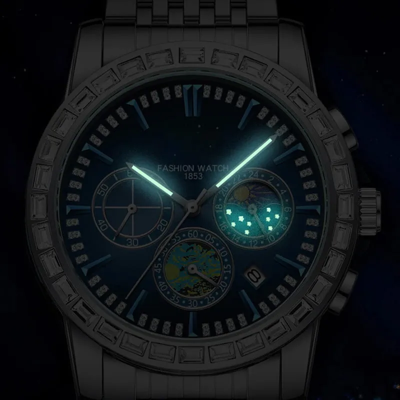 Mens Luxury Steel Quartz Watch