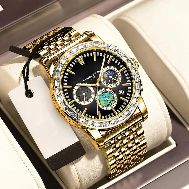 Mens Luxury Steel Quartz Watch