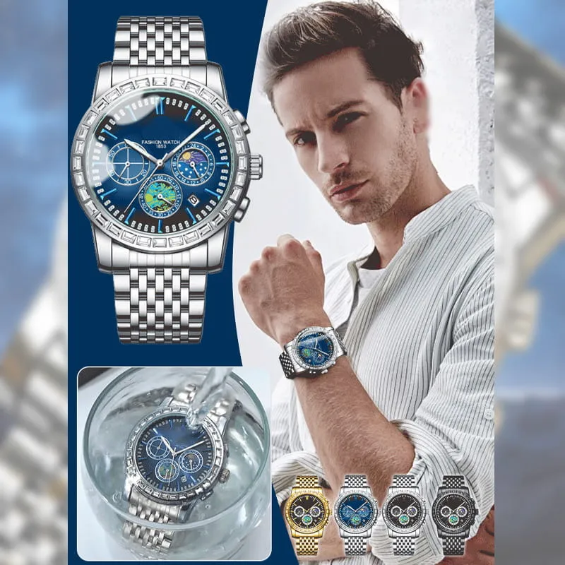 Mens Luxury Steel Quartz Watch