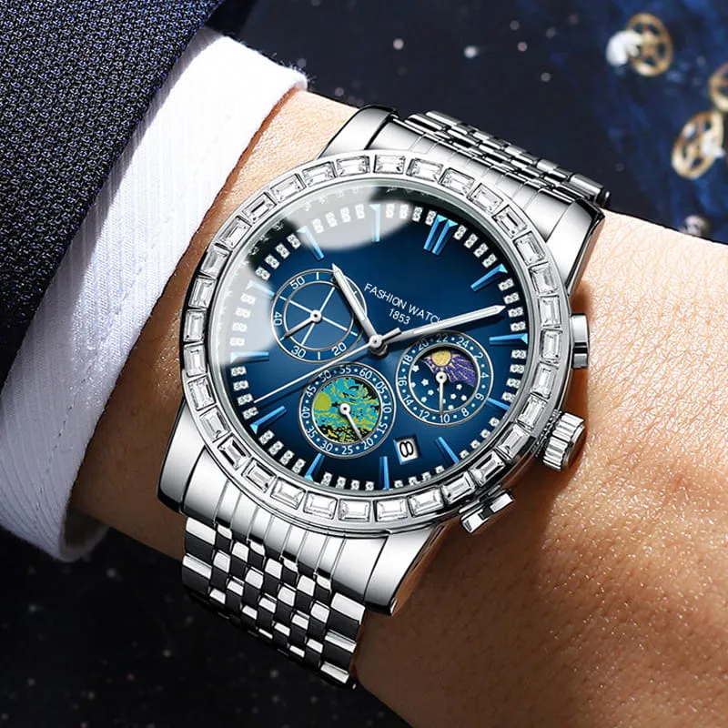 Mens Luxury Steel Quartz Watch