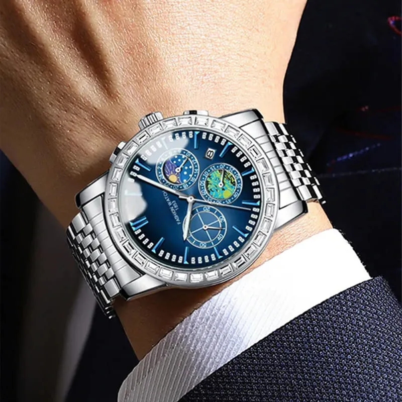 Mens Luxury Steel Quartz Watch