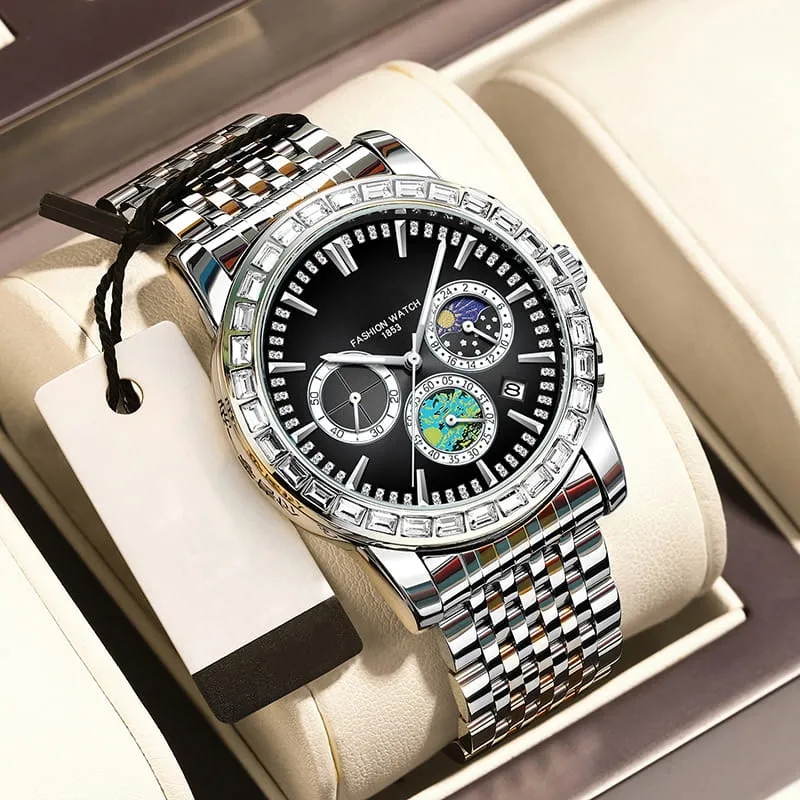 Mens Luxury Steel Quartz Watch