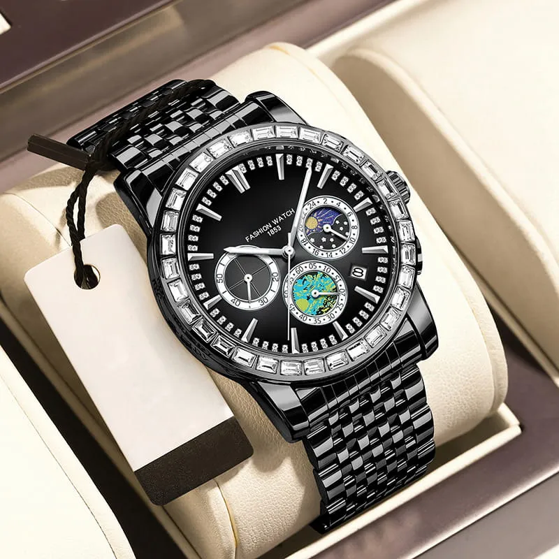 Mens Luxury Steel Quartz Watch