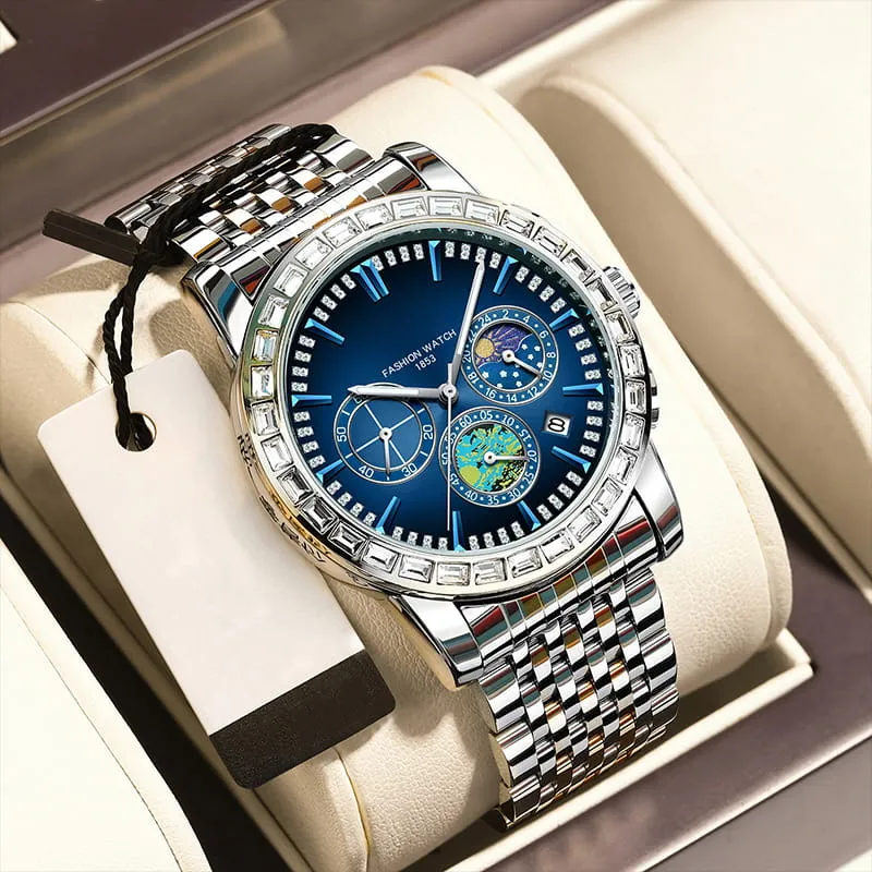 Mens Luxury Steel Quartz Watch