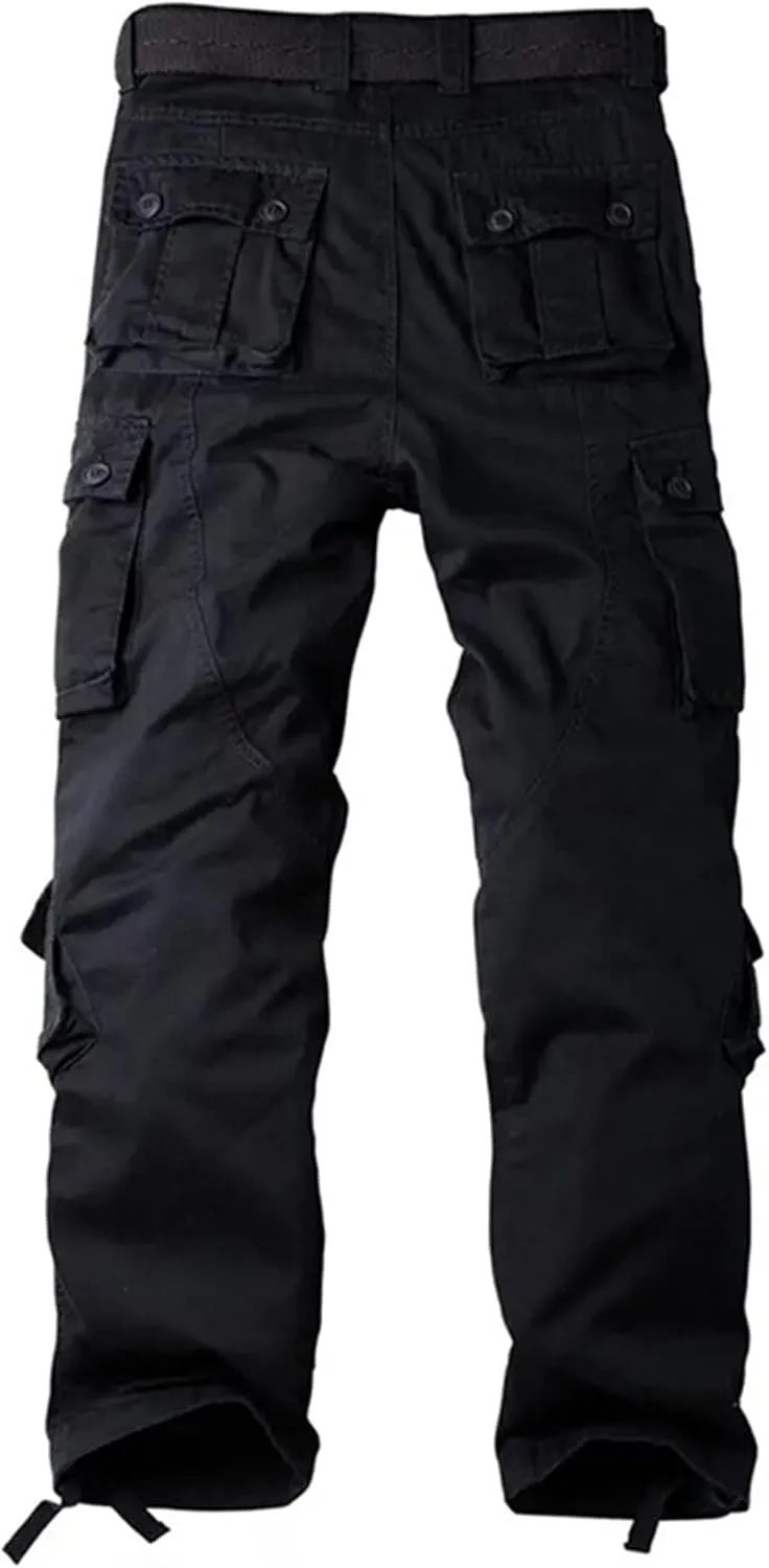 Men's Stylish Slim Fit Twill Pants Stretch Joggers Outdoor Pants Straight Leg Casual Tapered Trousers