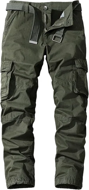 Men's Stylish Slim Fit Twill Pants Stretch Joggers Outdoor Pants Straight Leg Casual Tapered Trousers