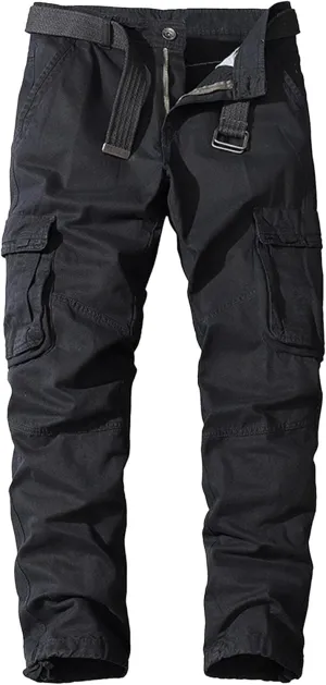 Men's Stylish Slim Fit Twill Pants Stretch Joggers Outdoor Pants Straight Leg Casual Tapered Trousers