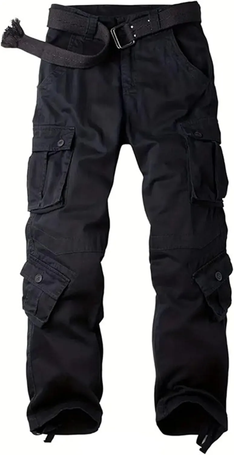 Men's Stylish Slim Fit Twill Pants Stretch Joggers Outdoor Pants Straight Leg Casual Tapered Trousers