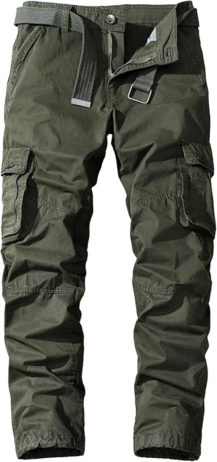 Men's Stylish Slim Fit Twill Pants Stretch Joggers Outdoor Pants Straight Leg Casual Tapered Trousers