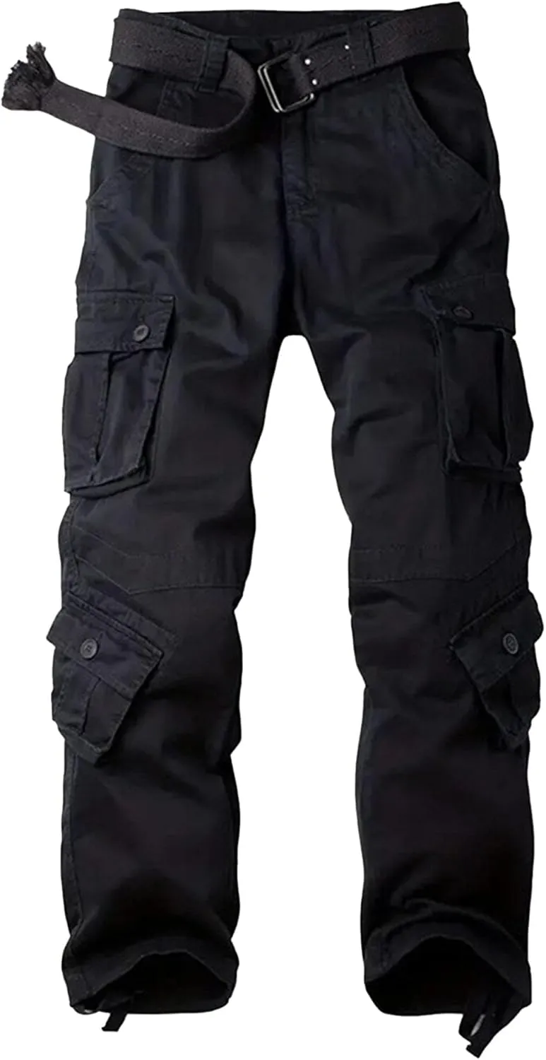 Men's Stylish Slim Fit Twill Pants Stretch Joggers Outdoor Pants Straight Leg Casual Tapered Trousers