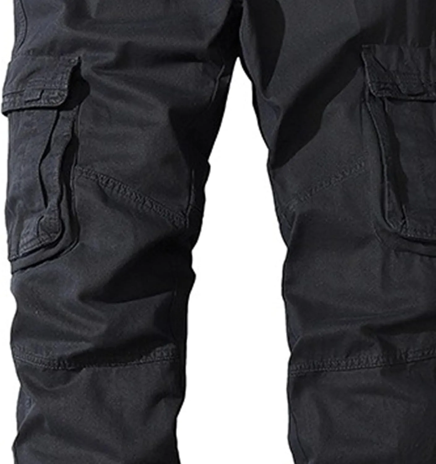 Men's Stylish Slim Fit Twill Pants Stretch Joggers Outdoor Pants Straight Leg Casual Tapered Trousers
