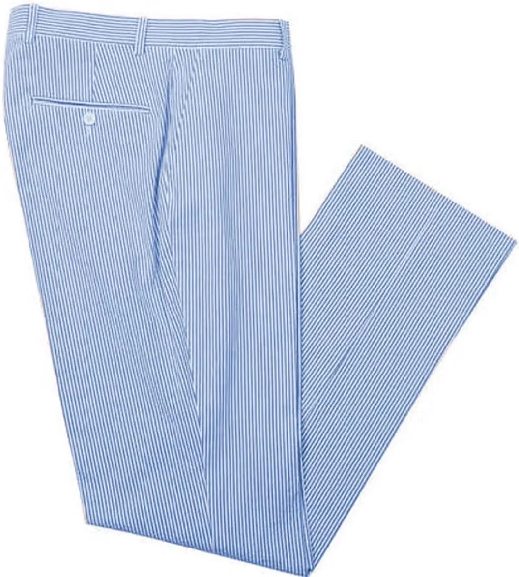 Mens Suit Seersucker Pants Lightweight Summer Seersucker Sport Coat Pant Set Fit Suits Trousers for Men Beach Outfit