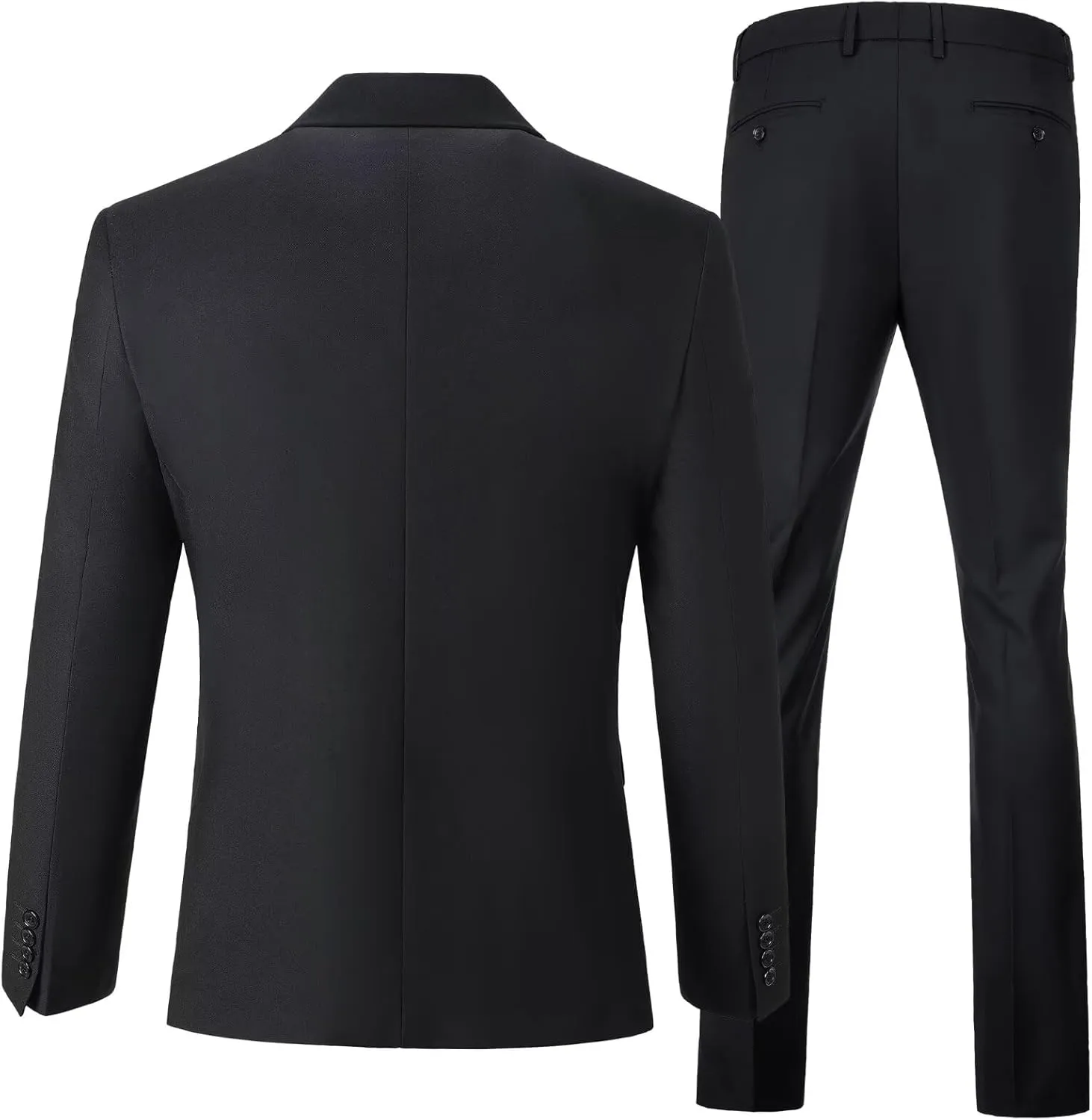 Mens Suit Slim Fit 3 Piece Suit Blazer Vest Pants Sets with Bow Tie Handkercher Brooch for Men for Wedding Prom Party