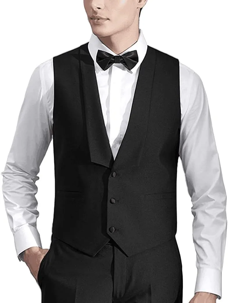 Men's Tailcoat 3 Pieces Formal Stylish Suits Prom Tuxedos Tail Coat Wedding Groomsmen(Blazer Vest Pants)