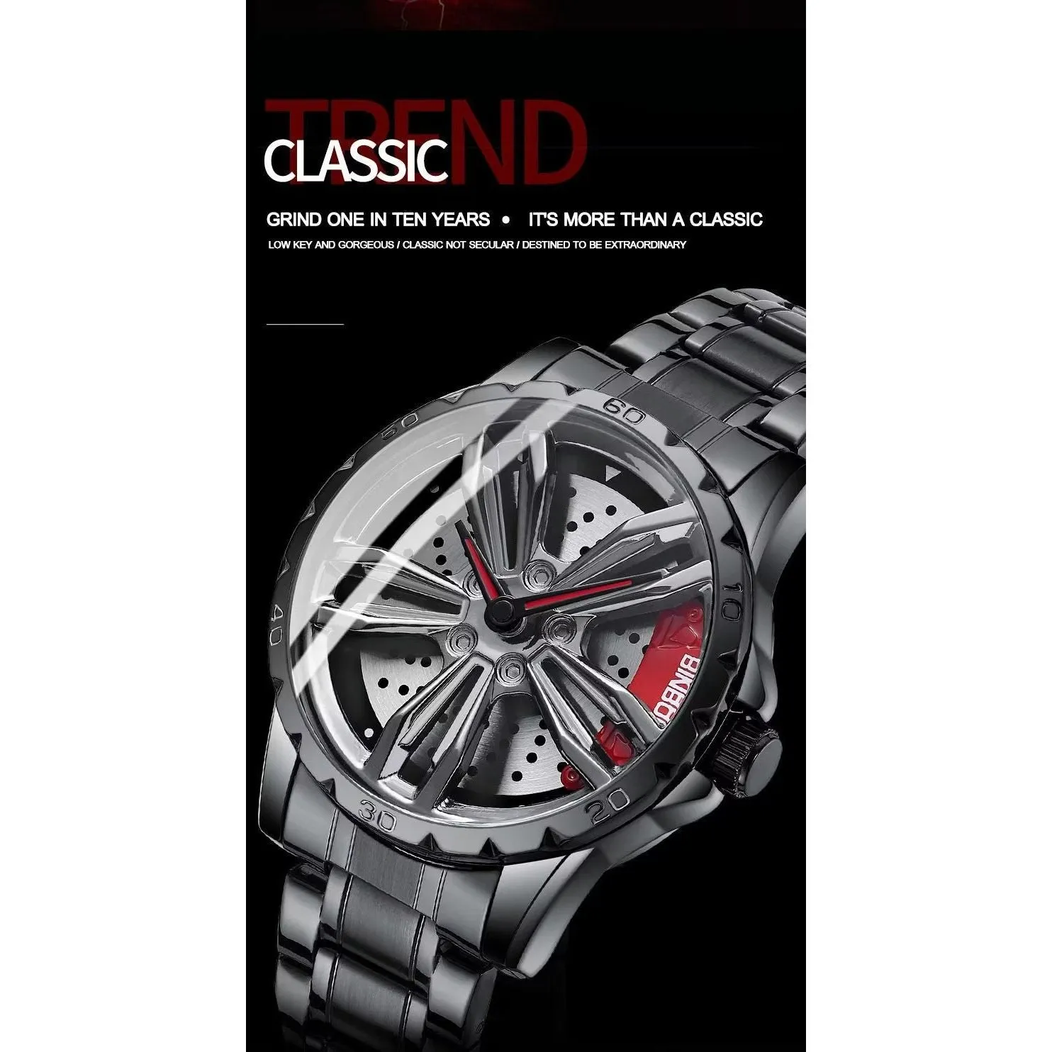 Modish Crystal Glass Mechanical Men's Watch