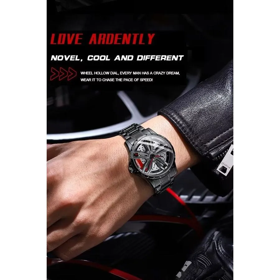Modish Crystal Glass Mechanical Men's Watch