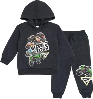 Monster Jam Grave Digger Monster Mutt Megalodon Fleece Pullover Hoodie & Pants Toddler to Big Kid