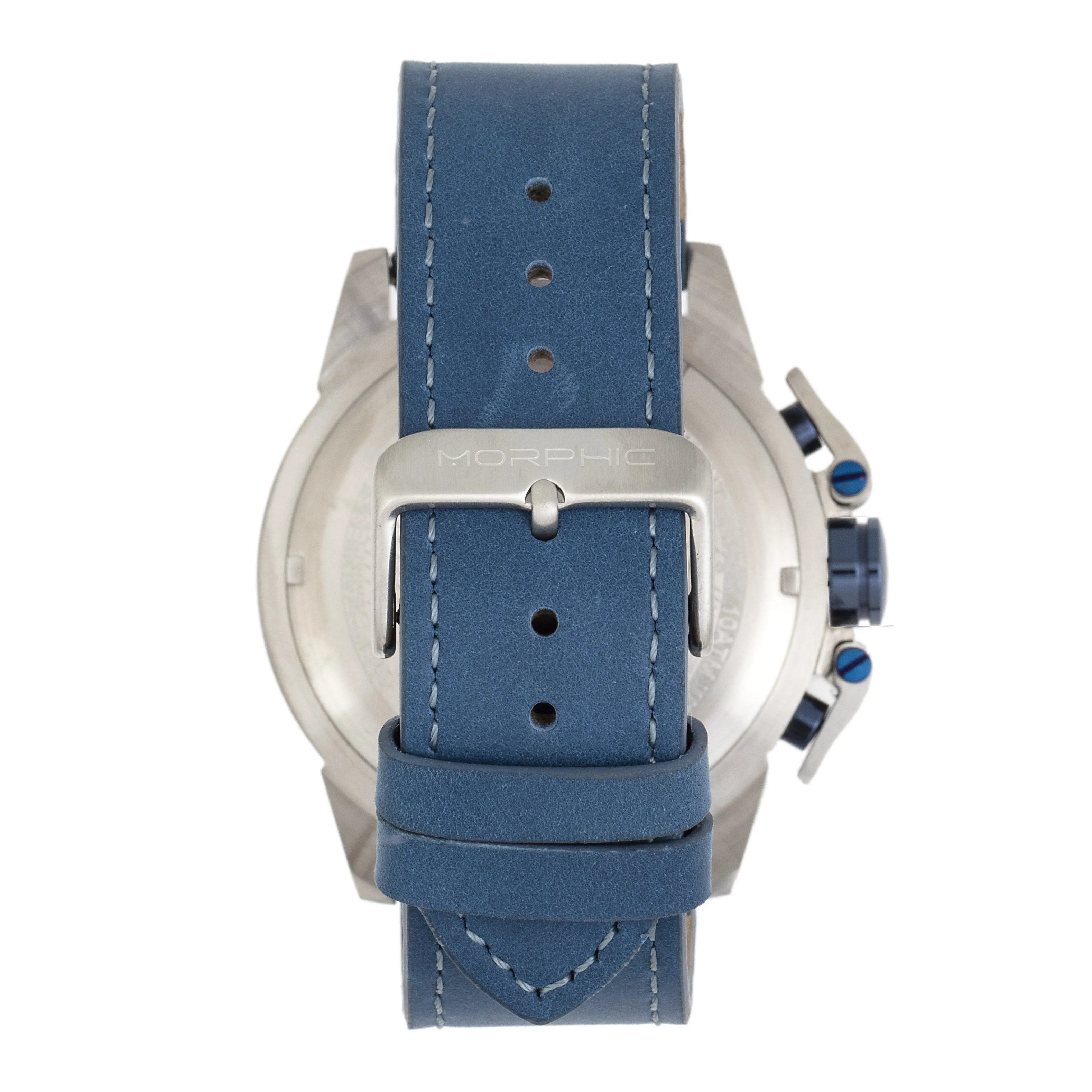 Morphic M81 Series Chronograph Leather-Band Watch w/Date