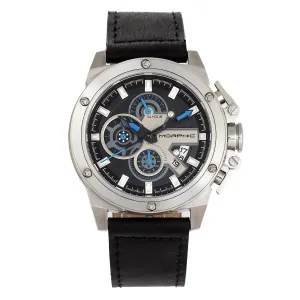 Morphic M81 Series Chronograph Leather-Band Watch w/Date
