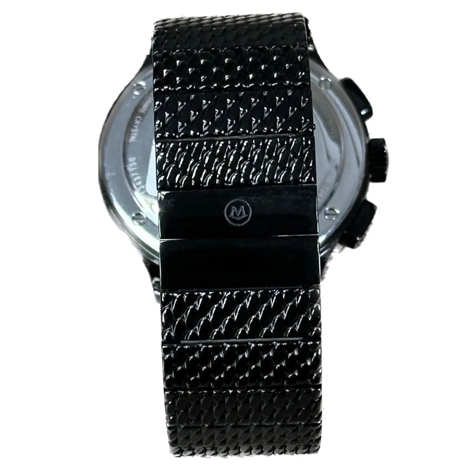 Movado Men's Circa Chronograph Black Case, Black Mesh Band