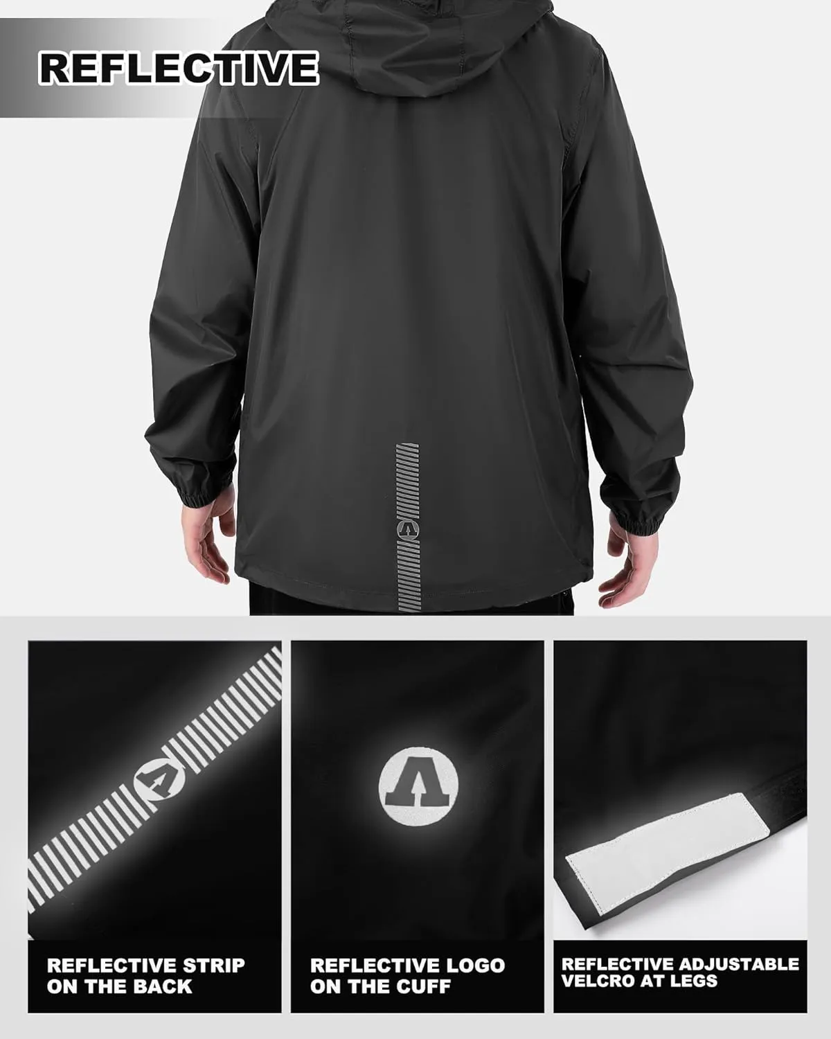 Outdoor Ventures Packable Rain Suit for Men Lightweight Waterproof Breathable Rain Gear for golf Rain Jacket Pants