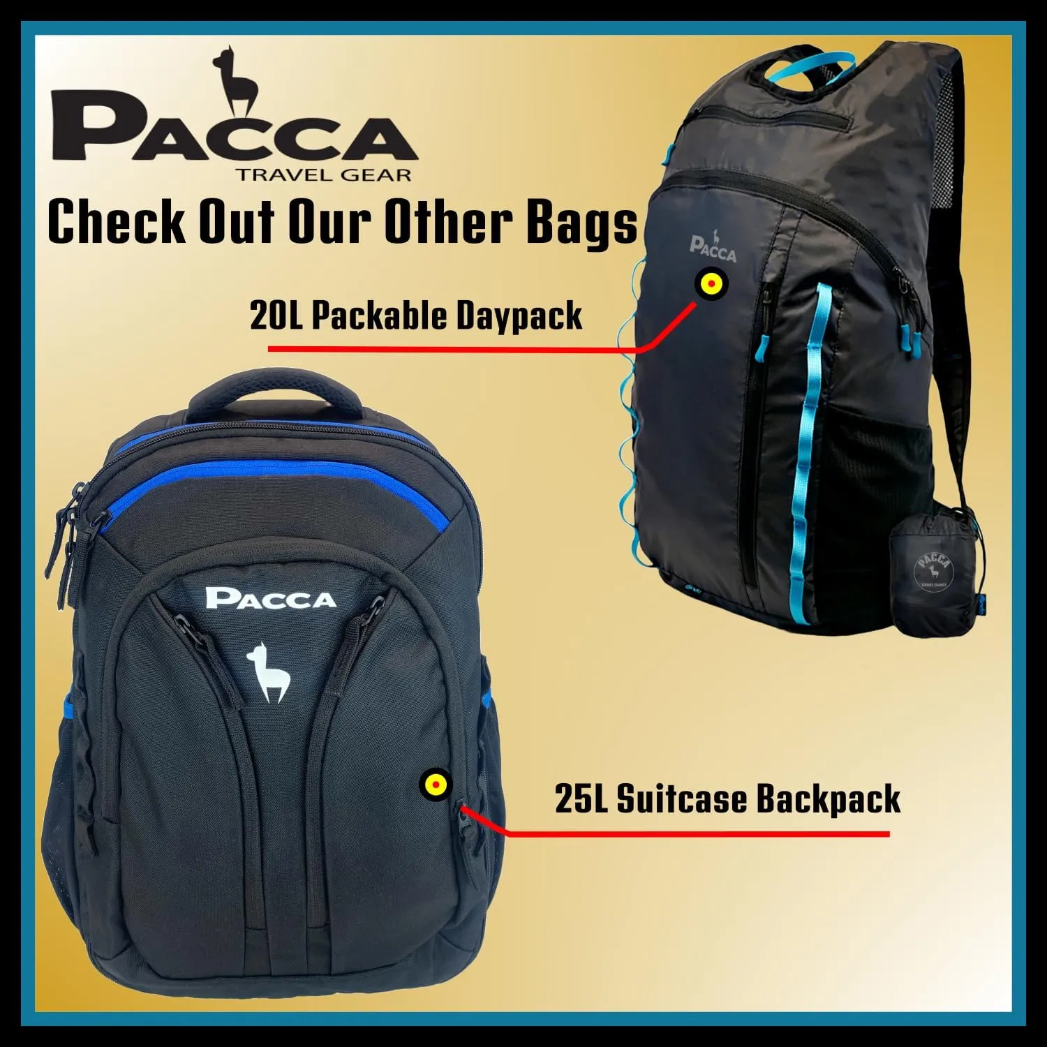 Pacca Packable Travel Tote for Women | Small Foldable, Reusable Shoulder Bag for Beach, Grocery, Shopping, Cruise, Resort