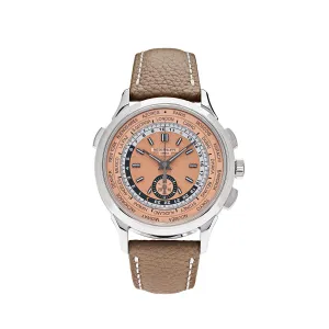 Patek Philippe Complications 5935A-001 World Time Chronograph Steel Opaline Carbon Motif Dial