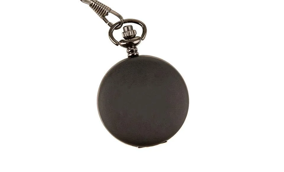 Personalized Midnight Black Pocket Watch - 1.5"