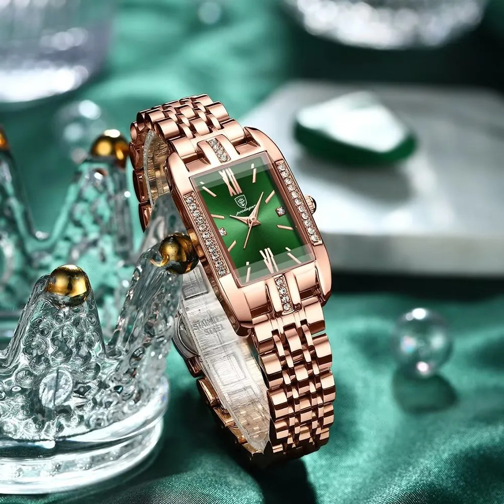 PetiteLuxe Slim Luminous Stainless Steel Quartz Watch