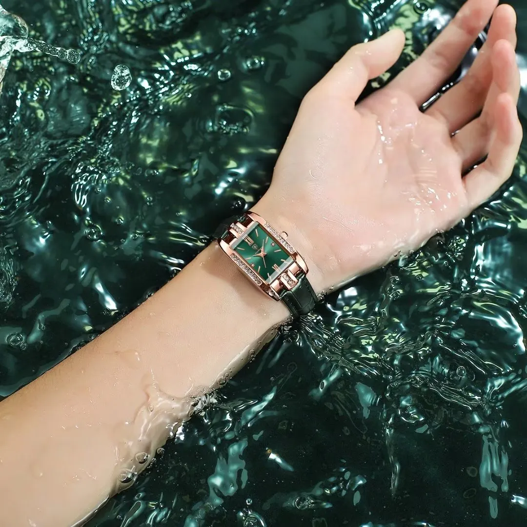PetiteLuxe Slim Luminous Stainless Steel Quartz Watch