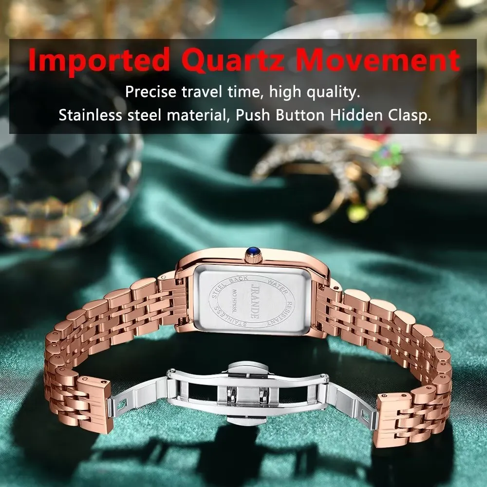 PetiteLuxe Slim Luminous Stainless Steel Quartz Watch