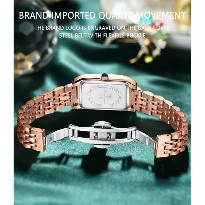 PetiteLuxe Slim Luminous Stainless Steel Quartz Watch