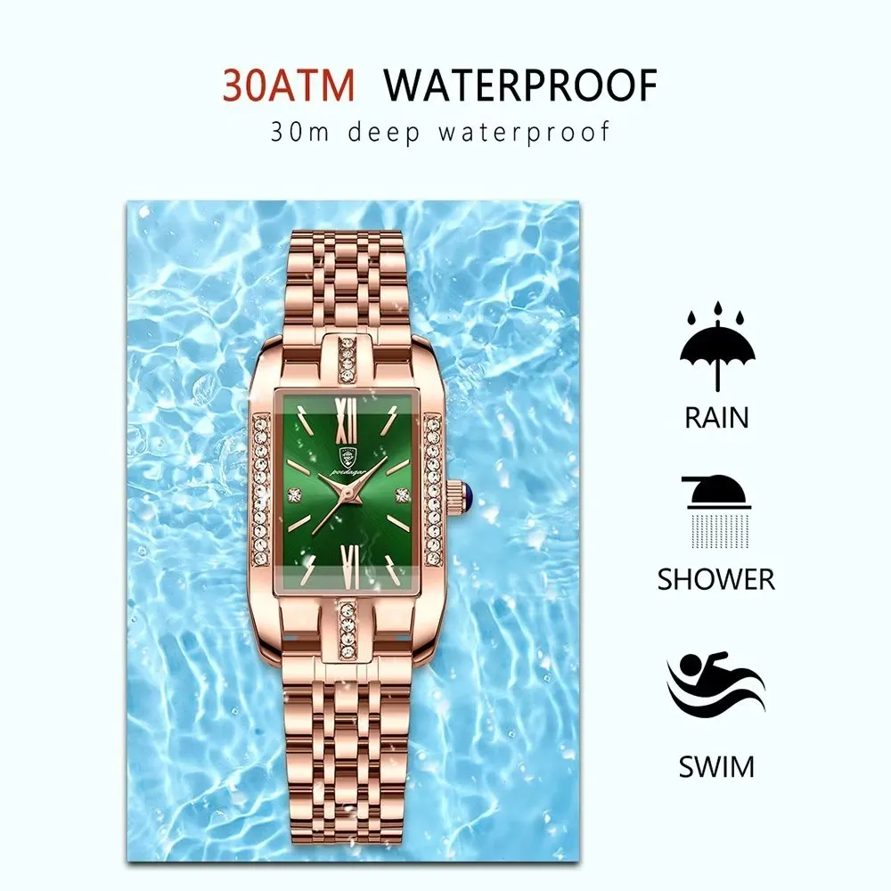 PetiteLuxe Slim Luminous Stainless Steel Quartz Watch