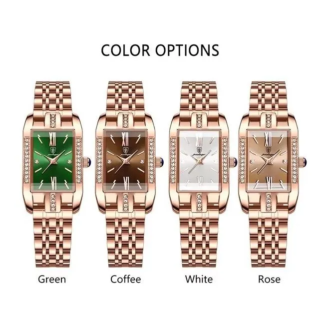 PetiteLuxe Slim Luminous Stainless Steel Quartz Watch