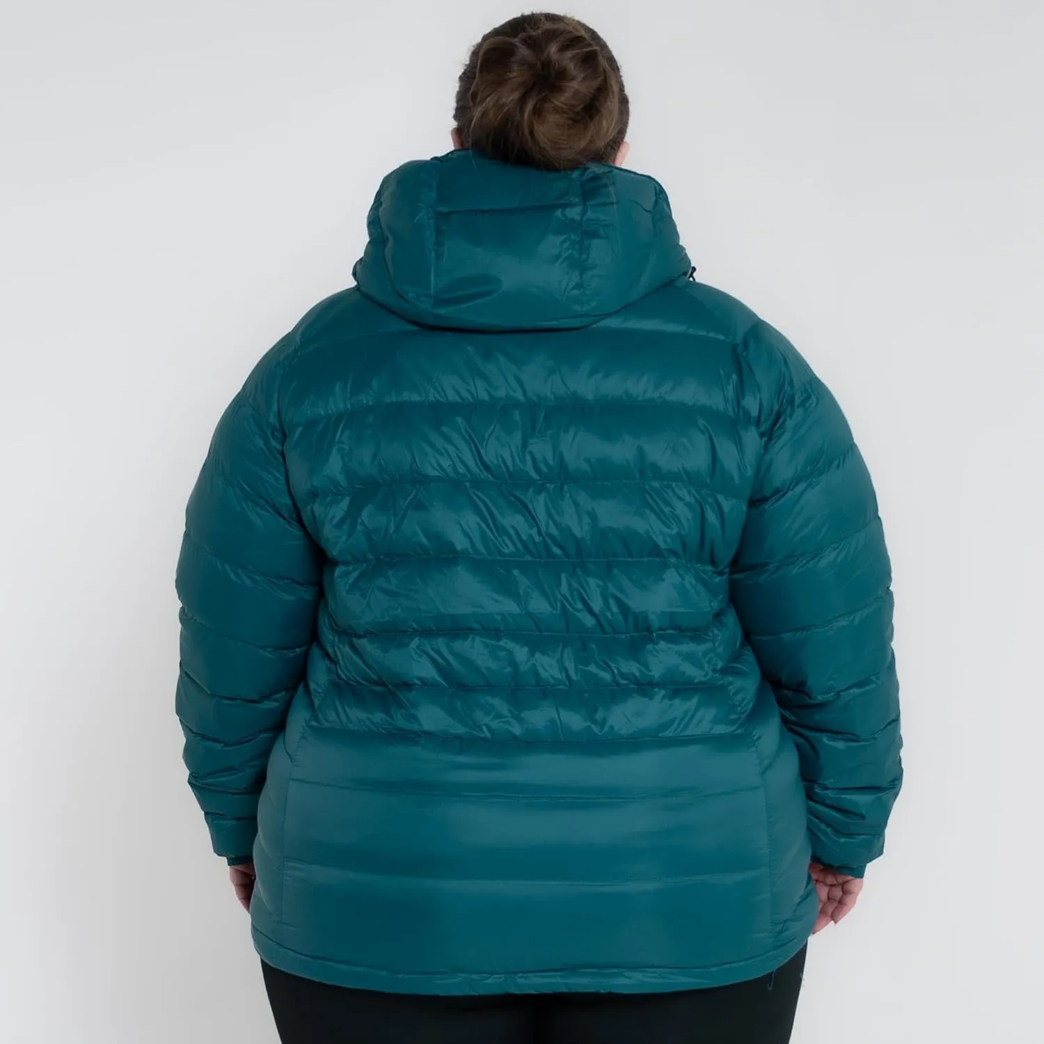 Plus Size 1X-6X Packable Down Jacket Hooded Coat