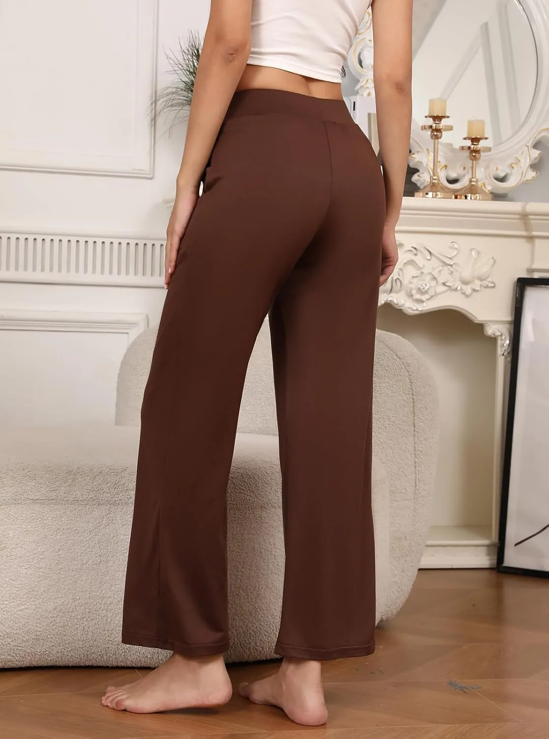 PNAEONG 3 Pack Women's Wide Leg Petite Sweatpants, Lounge Pants with Pocket Casual Loose Fit Pant Comfy Yoga SweatpantsS-2XL