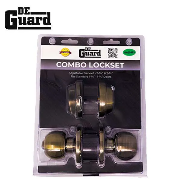 Premium Combo Lockset - Antique Bronze - Entrance - Retail Packaging - SC1 - Grade 3