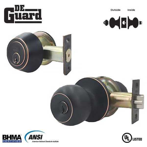 Premium Combo Lockset - Oil Rubbed Bronze - Entrance - Grade 3 - SC1