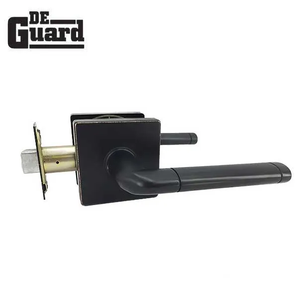 Premium Contemporary Lever Set Lock - Square Rose - Oil Rubbed Bronze - Passage - Grade 3