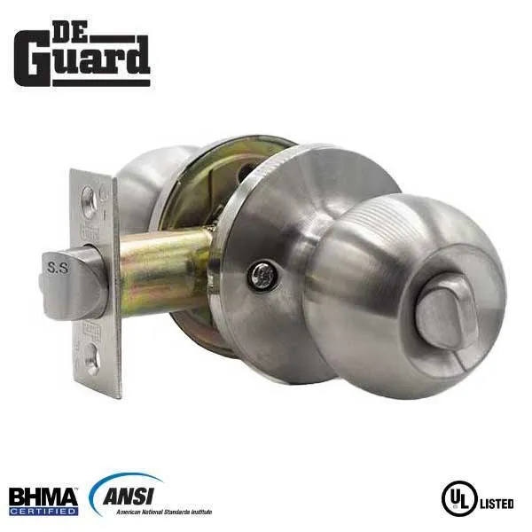 Premium Knob Set - Stainless Steel - Entrance - Grade 3 - ( SC1 / KW1 )