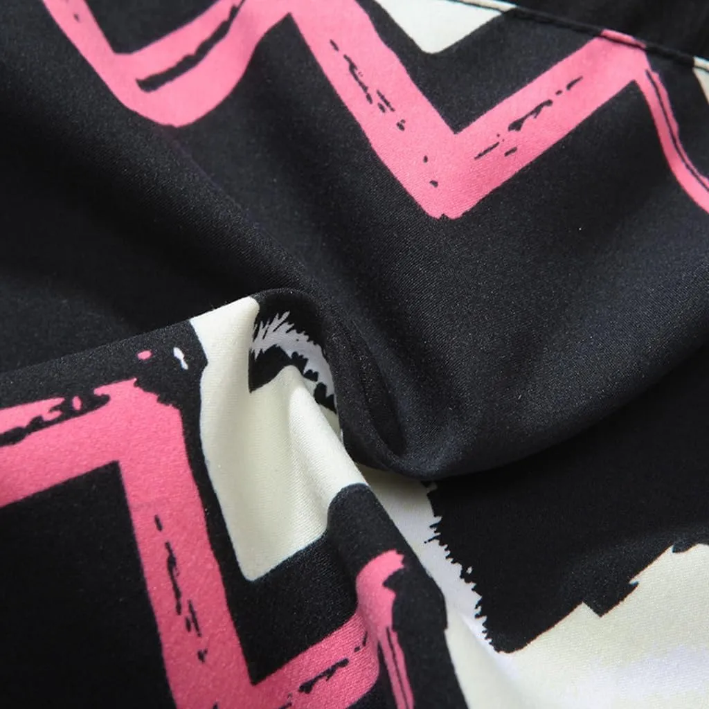 Printed Vacation Beach Pants, Men's Quick Drying Loose Swimming Hot Spring Shorts, Flat Angle Swimming Pants