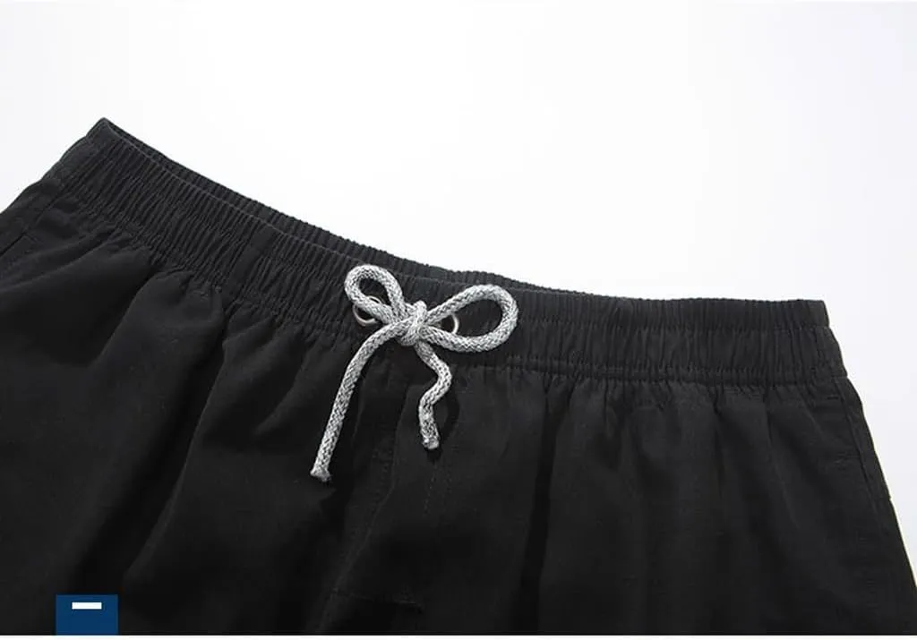 Printed Vacation Beach Pants, Men's Quick Drying Loose Swimming Hot Spring Shorts, Flat Angle Swimming Pants