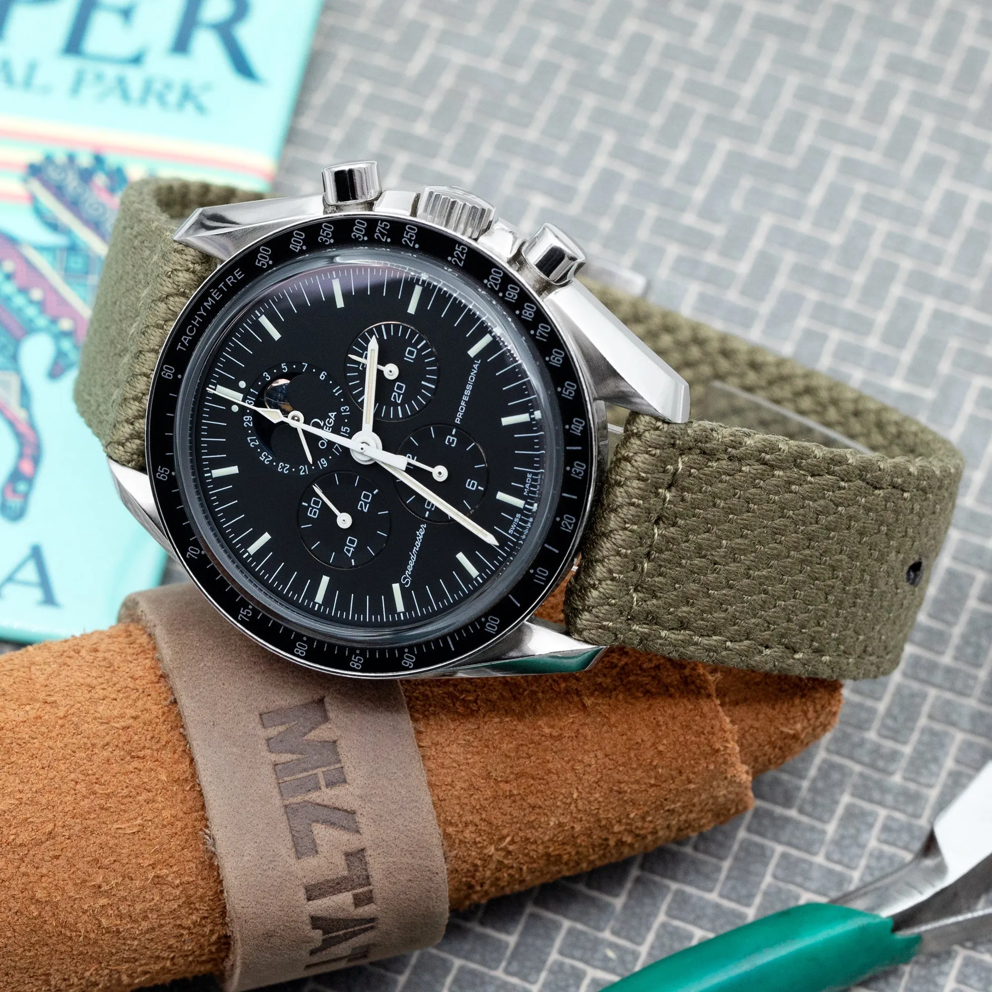 Q.R. 2-pcs Premium Nylon weaved, Military Green