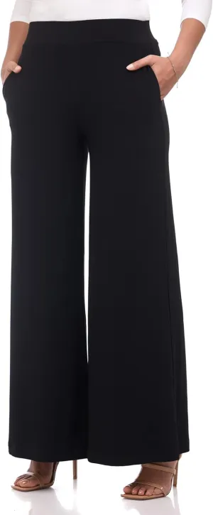 REKUCCI Travel in Style Women's Stretchy Elegant Palazzo Wide Leg Pant