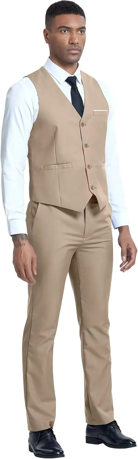 Retro 3 Piece Suit Tweed Herringbone Suit Jacket 2 Button Slim Fit Groom Men Formal Suit Vest Dress Pants Prom Tuxedo