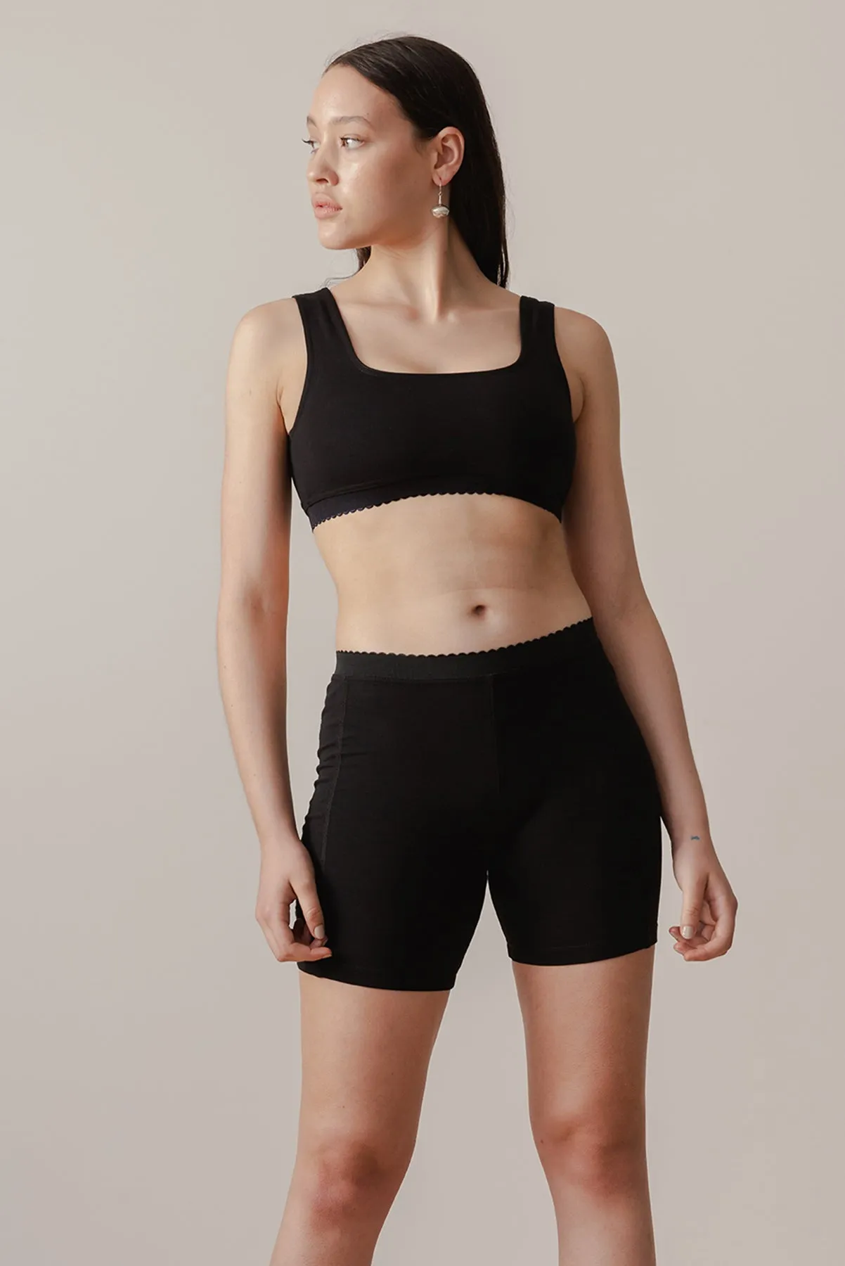 Scallop Bike Short - Black